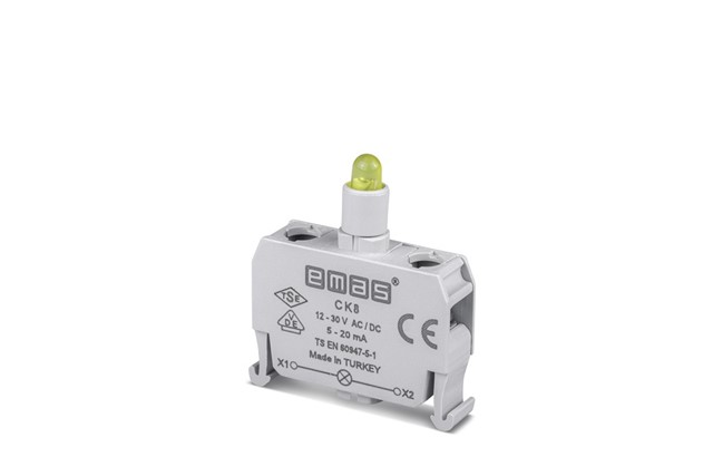 Spare Part with LED 12-30V AC/DC Yellow Illumination Block  for Control Boxes  (C Series)